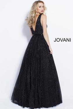 Style 57696 Jovani Black Size 14 Tall Height Prom Ball gown on Queenly