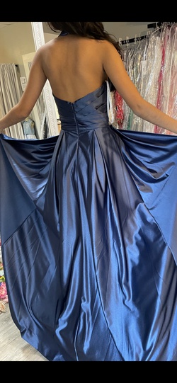 Rachel Allan Blue Size 4 Jumpsuit Dress on Queenly