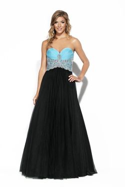 Style 14076 Jolene Black Size 4 Strapless Floor Length A-line Dress on Queenly