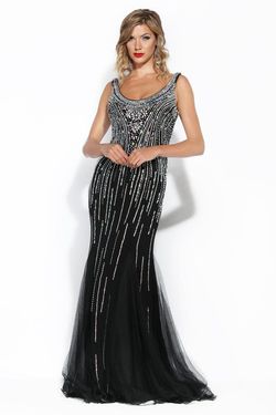 Style 15234 Jolene Black Tie Size 4 Pageant Mermaid Dress on Queenly