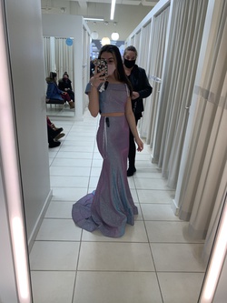 Camille La Vie Purple Size 4 Mermaid Dress on Queenly