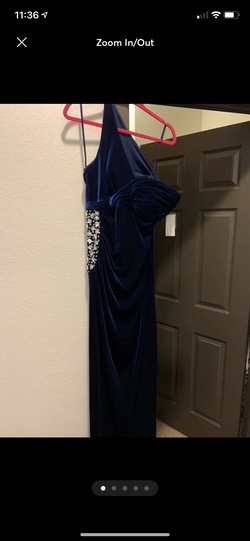 Adrianna Papell Blue Size 12 Side slit Dress on Queenly