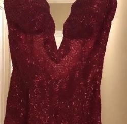 Sherri Hill Red Size 2 Holiday Side slit Dress on Queenly