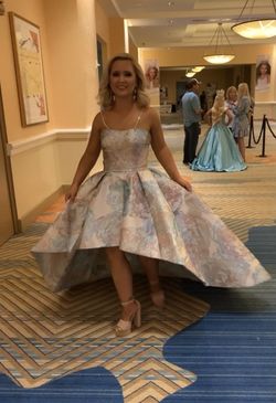 Sherri Hill Blue Size 4 Fun Fashion Ball gown on Queenly