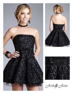Style 326010 Jolene Black Size 6 Prom Homecoming Midi Cocktail Dress on Queenly