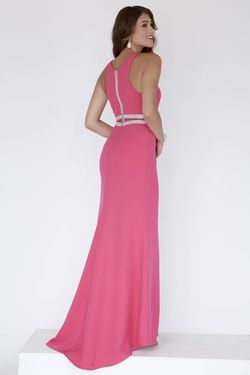 Style 18000 Jolene Pink Size 6 Euphoria Sheer Side slit Dress on Queenly