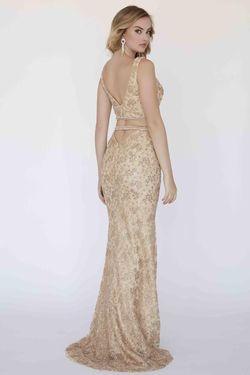 Style 18310 Jolene Gold Size 4 Prom Shiny Sorority Formal Mermaid Dress on Queenly