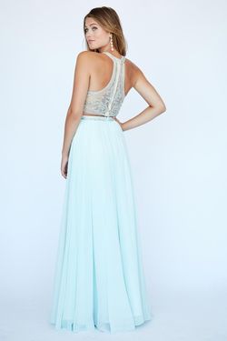 Style 19115 Jolene Blue Size 4 Turquoise Military Straight Dress on Queenly
