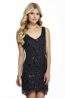 Style 16548 Jolene Blue Size 14 Mini Holiday Nightclub Cocktail Dress on Queenly