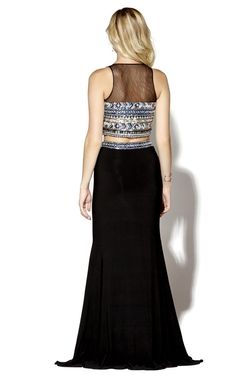 Style 16146 Jolene Black Size 4 Jersey Floor Length Straight Dress on Queenly