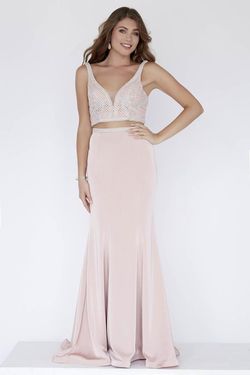 Style 18109 Jolene Light Pink Size 00 Sorority Formal Mermaid Dress on Queenly