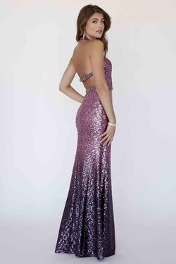 Style 18099 Jolene Purple Size 2 Halter Pageant Sequin Mermaid Dress on Queenly