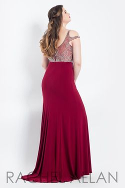 Style 6308 Rachel Allan Red Size 18 Jersey Floor Length Tall Height Mermaid Dress on Queenly