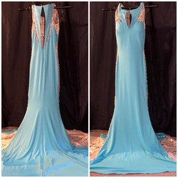 Rachel Allan Light Blue Size 6 Pageant Prom Straight Dress on Queenly