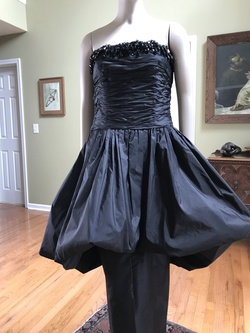 Alfred Bosand Black Tie Size 8 Side Slit Straight Dress on Queenly