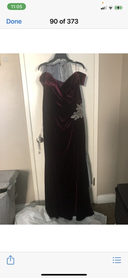 Purple Size 18 Side slit Dress on Queenly