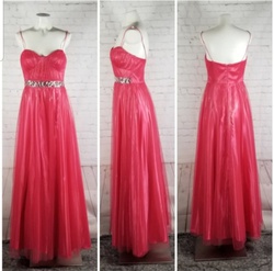 Reign On Hot Pink Size 2 Sheer Strapless Prom A-line Dress on Queenly