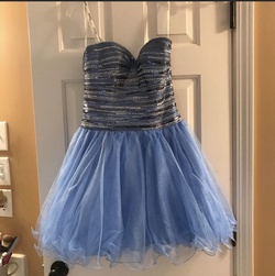Tony Bowls Light Blue Size 4 Homecoming Cocktail Dress on Queenly