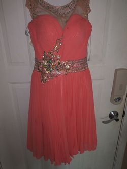 Sherri Hill Orange Size 0 Cocktail Dress on Queenly