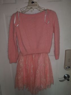 Sherri Hill Pink Size 2 Long Sleeve Sunday Lace Midi Cocktail Dress on Queenly