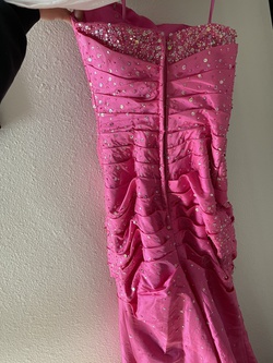 Mori Lee Hot Pink Size 0 Strapless Mermaid Dress on Queenly