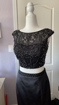Sherri Hill Black Size 6 Beaded Top 50 Off Pageant Sheer Mermaid Dress on Queenly
