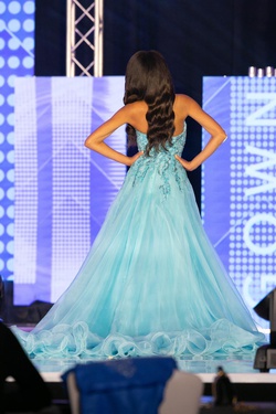 Jovani Blue Size 4 Custom Ball gown on Queenly