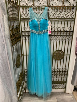 studio 17 Blue Size 0 Sheer Prom A-line Dress on Queenly