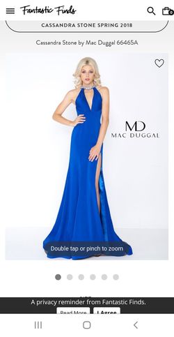 Mac Duggal Royal Blue Size 2 Pageant Tall Height Ball gown on Queenly