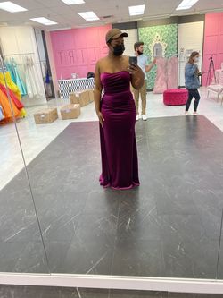 Johnathan Kayne Purple Size 12 Floor Length Tall Height $300 A-line Dress on Queenly