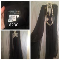 Rachel Allan Black Size 2 Floor Length $300 A-line Dress on Queenly