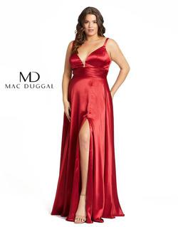 Style 49044 Mac Duggal Red Size 16 Tall Height Prom Side slit Dress on Queenly