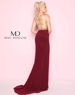 Style 2012 Mac Duggal Red Size 14 Prom Wedding Guest Side slit Dress on Queenly