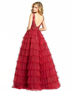 Style 20136 Mac Duggal Red Size 6 Tall Height Prom Ball gown on Queenly