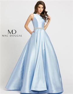 Style 55237 Mac Duggal Blue Size 6 Tall Height Prom Ball gown on Queenly