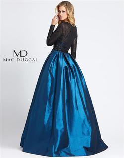 Style 62883 Mac Duggal Blue Size 6 Tall Height Prom Ball gown on Queenly