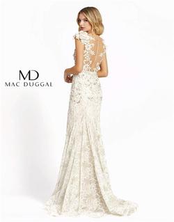 Style 79268 Mac Duggal White Size 2 Tall Height Prom Mermaid Dress on Queenly