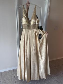Gold Size 10 Train Dress on Queenly