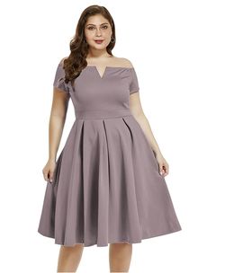 Style B07BPXV9LM Lalagen Purple Size 20 Party Plus Size Cocktail Dress on Queenly