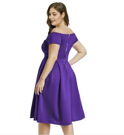 Style B07BPXV9LM Lalagen Purple Size 14 Jersey Cocktail Dress on Queenly