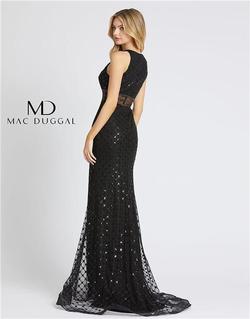 Style 67329 Mac Duggal Black Size 0 Tall Height Sheer Prom Mermaid Dress on Queenly