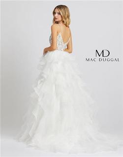 Style 48959 Mac Duggal White Size 2 Tall Height Prom Ball gown on Queenly
