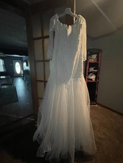 White Size 18 Mermaid Dress on Queenly