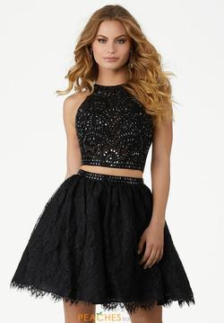 Mori Lee Black Size 8 Flare Homecoming A-line Dress on Queenly