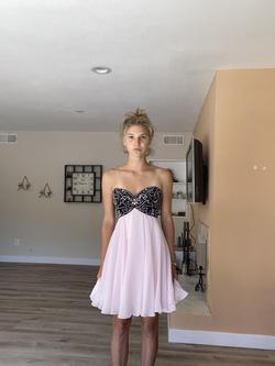 Tony Bowls Pink Size 2 Homecoming Wedding Guest Strapless A-line Dress on Queenly