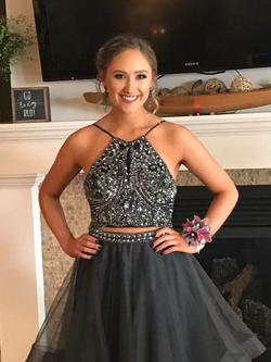 Jovani Silver Size 0 Prom A-line Dress on Queenly