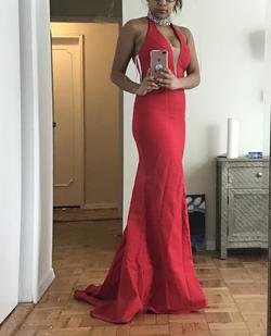 Sherri Hill Red Size 00 High Neck Prom Straight Dress on Queenly