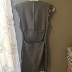 Sherri Hill Silver Size 6 Cocktail Dress on Queenly