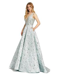 Style 40996 Mac Duggal Blue Size 6 Tall Height Pockets Prom Ball gown on Queenly
