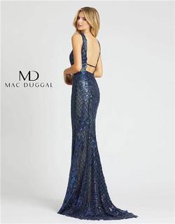 Style 26258 Mac Duggal Blue Size 8 Tall Height Prom Mermaid Dress on Queenly